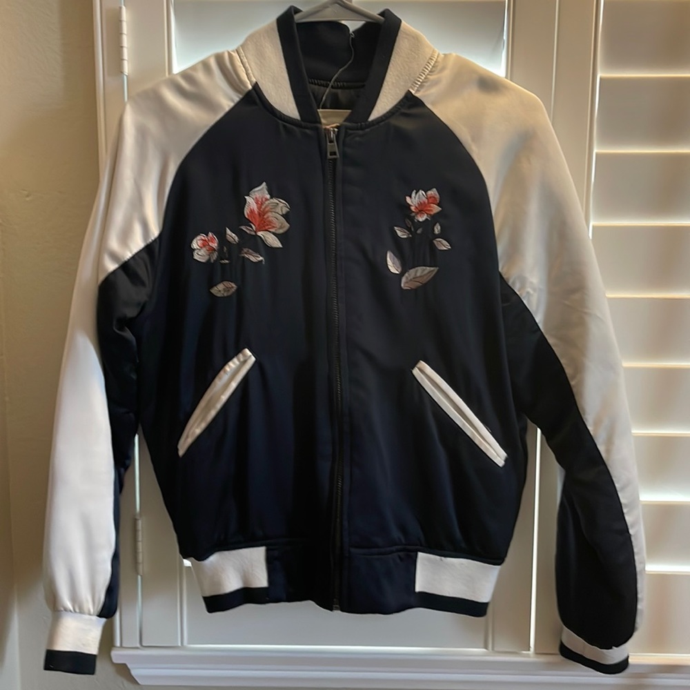 silence + noise Satin Bomber